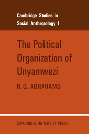 The Political Organization of Unyamwezi